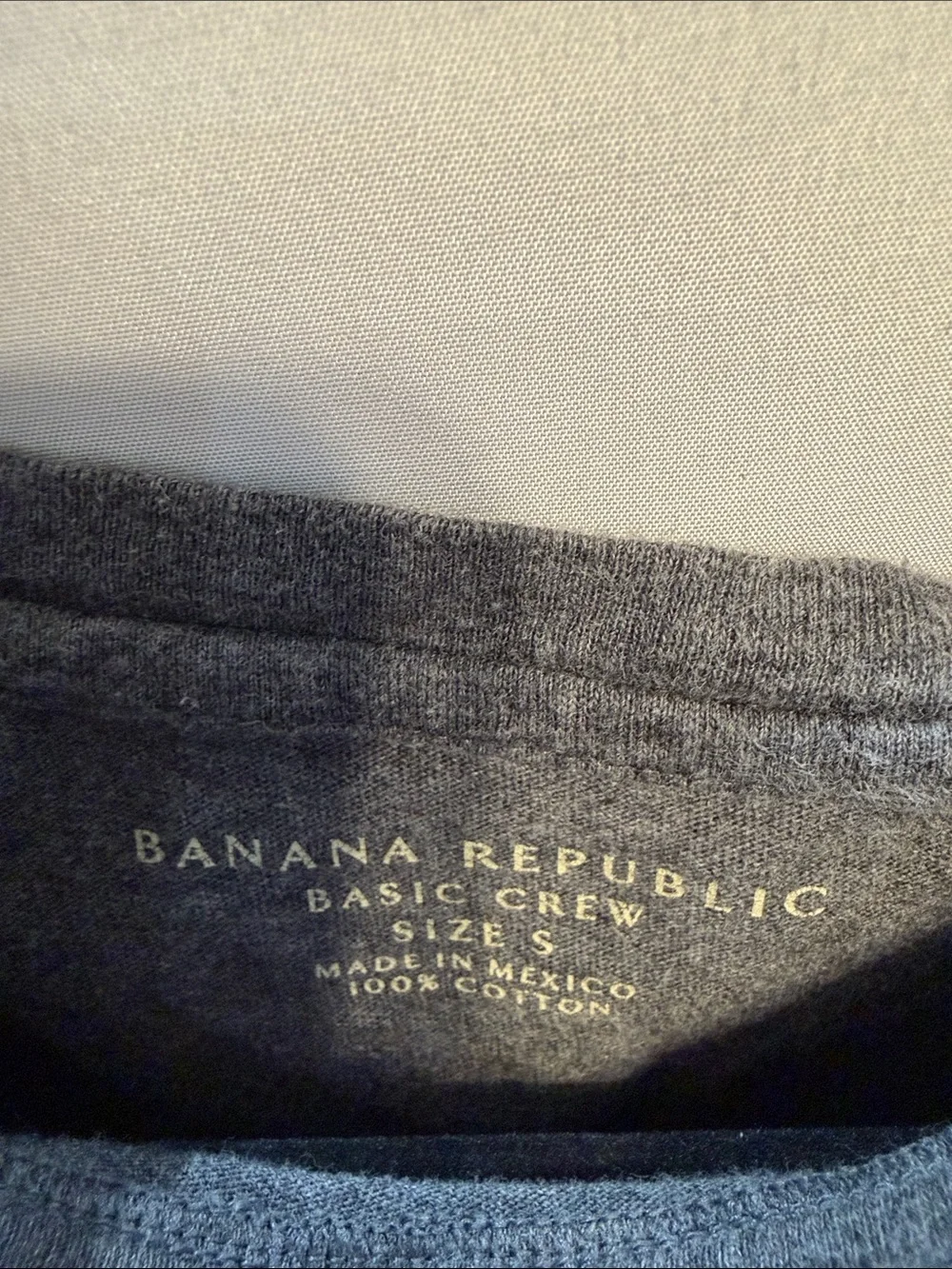 Banana Republic Men's Gray Cotton Classic Crewneck T-Shirt
